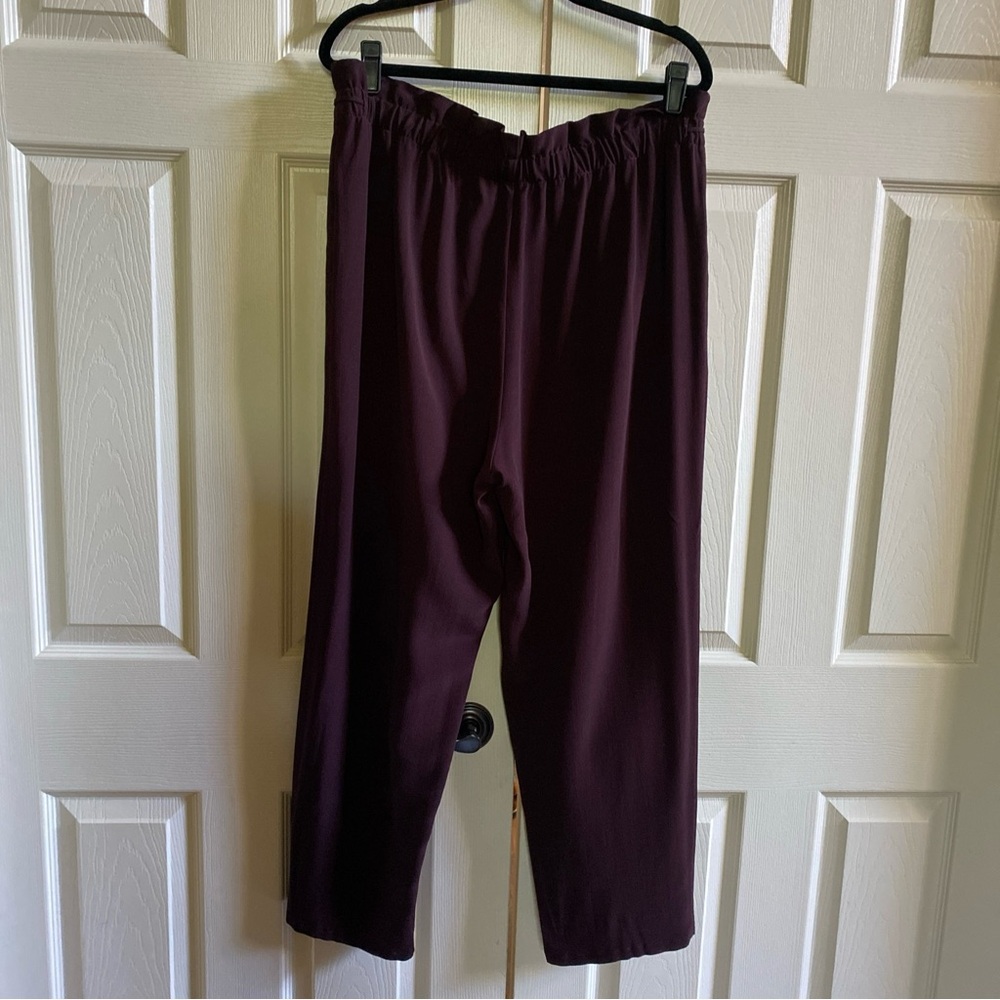 Eileen Fisher Cassis Crepe Pants New With Tags